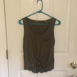 Women’s green tank top